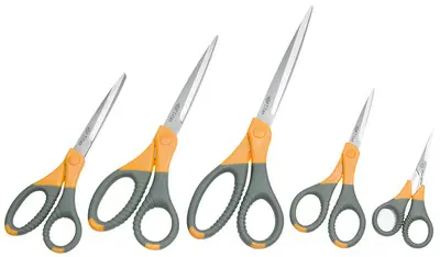 WEDO Ciseaux TITANE plus, pointu, longueur: 180mm,gris/jaune