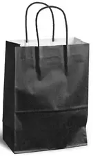 MAILmedia Sac en papier avec cordelette, 3,5 litres, noir
