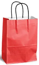 MAILmedia Sac en papier avec cordelette, 8,7 litres, rouge