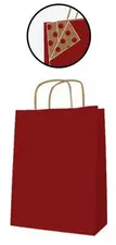 APLI Sac en papier, kraft, petit, rouge