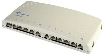Telegärtner Répartiteur patch modulaire cat.6A, 12 x RJ45,