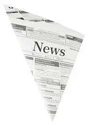 PAPSTAR Cornet "Newsprint", 270 x 190 x 190 mm