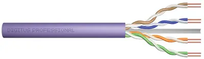 DIGITUS Câble d'installation, cat. 6, U/UTP, 500 m, violet