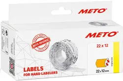 METO Étiquette pour étiqueteuse, 22 x 12 mm, orange