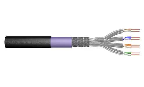 DIGITUS Câble d'installation, Cat.7, S/FTP, 100 m couronne