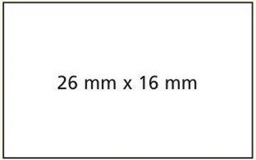 APLI Etiquette pour pince à étiqueter, 26 x 16 mm, jaune