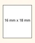 APLI Etiquette pour étiqueteuse, 16 x 18 mm, blanc
