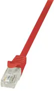 LogiLink Câble patch, Cat. 5e, U/UTP, 3,0 m, rouge, gaine en