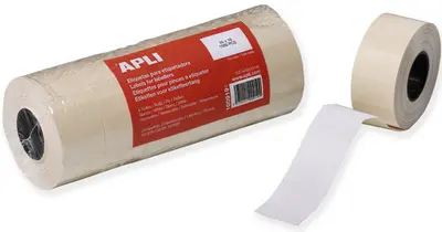 APLI Etiquette pour pince à étiqueter, 26 x 16 mm, blanc