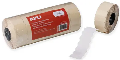 APLI Etiquette pour pince à étiqueter, 26 x 12 mm, blanc