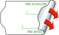 METO Étiquette pré-imprimée pour étiqueteuse, 22 x 16 mm