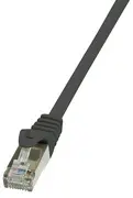 LogiLink Câble Patch, Cat. 5e, F/UTP, 2 m, noir, gaine en