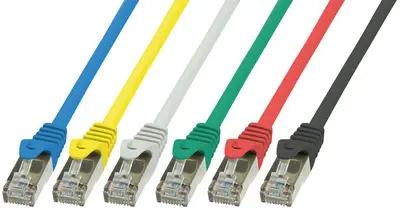 LogiLink Câble Patch, Cat. 5e, SF/UTP, 1 m, gris, gaine en