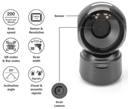DIGITUS Lecteur de code-barres 1D/2D USB, noir