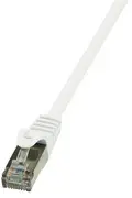LogiLink Câble patch, Cat. 6, F/UTP, 1,0 m, blanc, gaine en