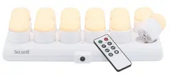 Securit Set de bougies LED rechargeables AMSTERDAM, blanc