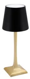 Securit Lampe de table à LED rechargeable ROME, or/noir