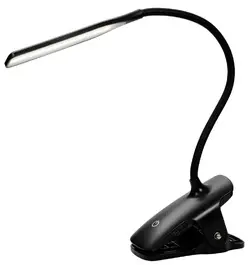 ALBA Lampe de lecture LED rechargeable "LEDCLIP", noir