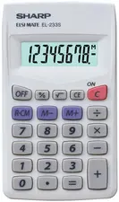 SHARP Calculatrice modèle EL 233S, alimentation par batterie