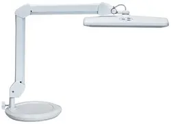 MAUL Lampe de travail LED MAULintro, socle, dimmable, blanc