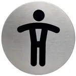 DURABLE Pictogramme "WC-Hommes", diamètre: 83 mm, argent