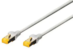 DIGITUS Câble de brassage Cat.6A, S/FTP, 0,25 m, gris