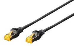 DIGITUS Câble de brassage Cat.6A, S/FTP, 1,0 m, noir