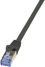 LogiLink Câble patch, Cat. 6A, S/FTP, 0,25 m, noir
