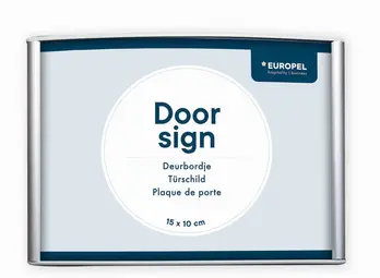 EUROPEL Plaque de porte, 150 x 100 mm, argent