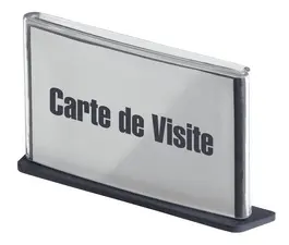 PAPERFLOW Porte-nom "Cinatur", en polystyrène, gris alu