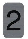 EXACOMPTA Plaque de signalisation chiffres "2", 25 x 44 mm