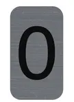 EXACOMPTA Plaque de signalisation chiffres "0", 25 x 44 mm