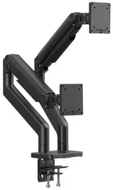 DIGITUS Support pour 2 écrans, charge max.: 2 x 20 kg, noir