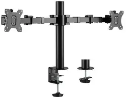 LogiLink Bras support double, longueur du bras: 380 mm, noir
