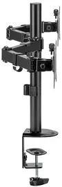 LogiLink Bras support double, longueur du bras: 376 mm, noir