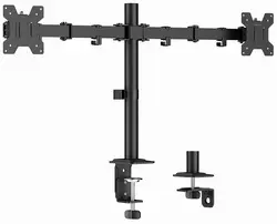 LogiLink Support double écran, longueur bras 376 mm, noir