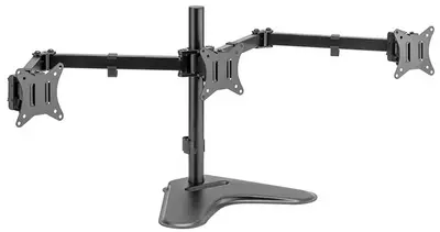 LogiLink Bras support pour 3 écrans, socle, noir