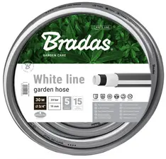 Bradas Tuyau d'arrosage WHITE LINE, 1/2", argent/blanc, 50 m