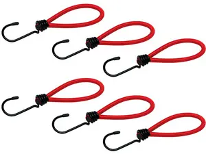 IWH Gepäckspanner, Länge: 100 mm, rot, 6er Set