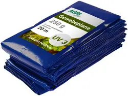 AGRIplus Bâche toile avec oeillets, 8 x 12 m, 250 g/m2, bleu
