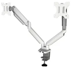 Fellowes Bras porte-Ã©crans double Platinum Series, blanc