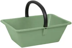 EDA Panier avec anse, 14 litres, plastique, vert