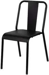 PAPERFLOW Chaise visiteur d'extérieur ARTY, set de 2, noir