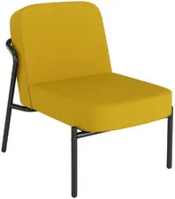 PAPERFLOW Fauteuil visiteur d'extérieur MEDSO RUND S, jaune