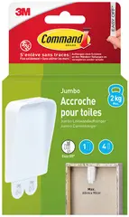 3M Command Accroche pour toiles Jumbo, blanc