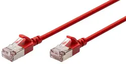 DIGITUS Câble de brassage Slim, cat. 6A, F/FTP, 1,5 m, rouge