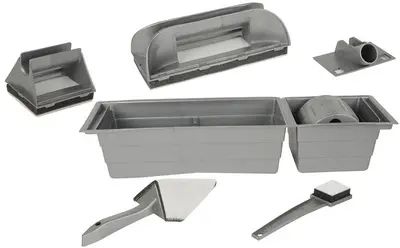BRÜDER MANNESMANN Kit de peintre, 9 pièces, gris