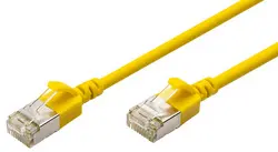 DIGITUS Câble de brassage Slim, cat. 6A, F/FTP, 2,0 m, jaune