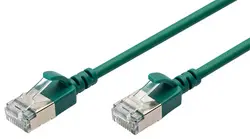 DIGITUS Câble de brassage Slim, cat. 6A, F/FTP, 5,0 m, vert