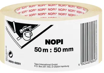 NOPI ruban de masquage en papier crêpé, 19 mm x 50 m, beige